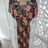VESTIDO LARGO ESTAMPADO FLORAL NEGRO M.EST/FL1