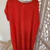 VESTIDO MIDI EN TONO NARANJA M.VE/NAJ