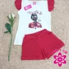 CONJUNTO 2 PIEZAS NIÑA CAMISETA Y PANTALÓN M.CHICA ROJO LE PETIT CIE 6 3