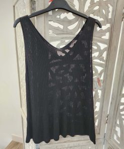 TOP DE PUNTO COLOR NEGRO CON TIRANTES M.PT-NG