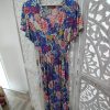 VESTIDO LARGO ESTAMPADO FLORAL AZUL M.EST/FL2