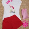 CONJUNTO NIÑA 2 PIEZAS M. FLAMENCO ROJO  PETIT CIE