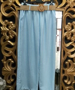 PANTALÓN ESTAMPADO RAYAS CELESTES Y BLANCAS M.EST-CEL