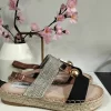 SANDALIA FEMENINA ESTILO YUTE CON DETALLES DECORATIVOS M.AF8315 NEGRA