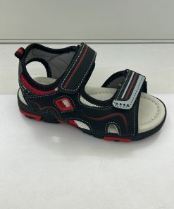 SANDALIA INFANTIL TIPO TREKKING CON DOBLE AJUSTE DE VELCRO M.J-6335 NEGRA