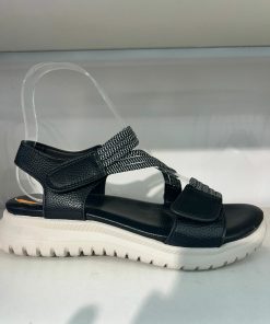 SANDALIA DEPORTIVA CON CIERRE DE VELCROS M.1689 NEGRA