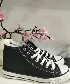 BOTA ESTILO CONVERSE DE TELA EN NEGRA M.ABX117 BLACK
