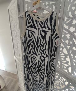 VESTIDO MIDI ESTAMPADO ANIMAL PRINT M.47-CEBRA