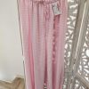 PANTALÓN LARGO PALAZZO DE TEJIDO LIGERO Y FRESCO CON ESTAMPADO DE CUADROS VICHY M.VICH-ROSA BEBÉ