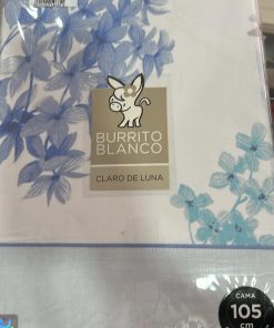 JUEGO DE SÁBANAS TELA 105CM M. 525 AZUL BURRITO BLANCO 105CM