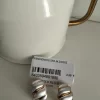 Pendientes dorados con plata en los detalles, bisutería bicolor para mujer
