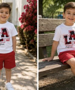 Conjunto niño M. LA california Rojo LOLITAKIDS