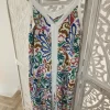 VESTIDO LARGO ESTAMPADO CON BORDES BLANCOS M.10-05