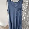 VESTIDO CORTO AZUL CON DETALLE DE ROSA M.CO-AZUL 7 1 46