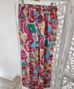CONJUNTO DE PANTALÓN Y BLUSA CON ESTAMPADO FLORAL M.FLO-MULTICOLOR 7 1 57