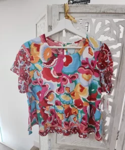 CONJUNTO DE PANTALÓN Y BLUSA CON ESTAMPADO FLORAL M.FLO-MULTICOLOR 9 1 58