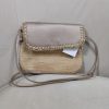 BOLSO DE RAFIA CON SOLAPA BRONCE M.BOL/BR