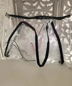 BOLSO PLAYERO TRANSPARENTE CON TONOS NEGROS M.BT/NE