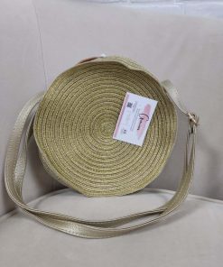 BOLSO CIRCULAR DE RAFIA PLATEADO M.BO-CO