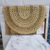 BOLSO DE MANO DE RAFIA DORADO DE HILO BRILLANTE M.RA/MN