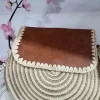 BOLSO CIRCULAR DE RAFIA CON SOLAPA M.RA-CI