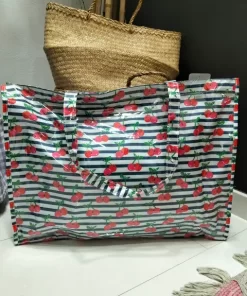 BOLSO DE PLAYA IMPERMEABLE ESTAMPADO CEREZAS M.PLA-CE