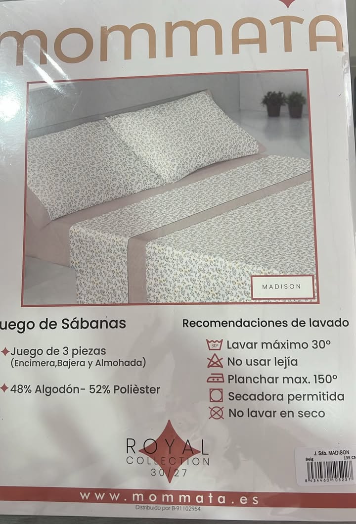 JUEGO DE SÁBANAS TELA 135CM M. MADISON BEIGE MOMMATA 135CM 3 760544598 1331193472415628 5741302109343589804 n
