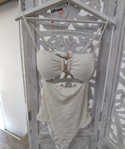 Bañador mujer drapeado M. HY37419 Beige