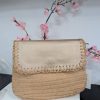 BOLSO DE RAFIA CON SOLAPA DORADA M.BOL/RD