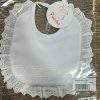 BABERO BLANCO DE PIQUÉ Y TIRA BORDADA M.99.22