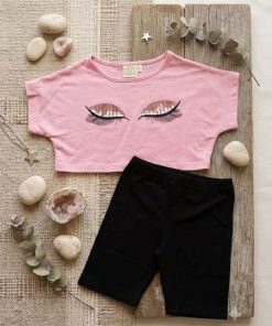 CONJUNTO 2 PIEZAS ALGODÓN TOP Y LEGGINS M. OJOS CERRADOS ESTAMPADO