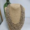 COLLAR DE MÚLTIPLES CUERDAS CON PERLAS EN VARIOS TONOS M.PR-500