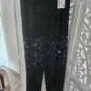 PANTALÓN BOMBACHO DE ENCAJE M.17-NEGRO