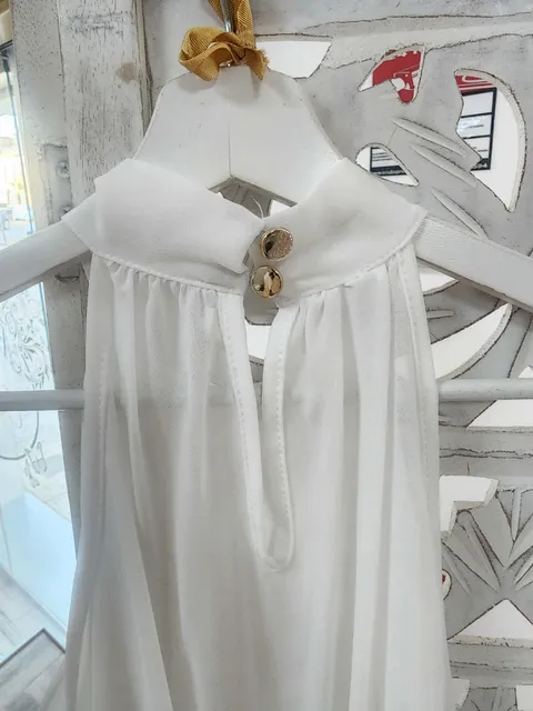 BLUSA BLANCA CON ENCAJE DE PUNTILLA FESTONEADO M.PUN/FES 2 1 63