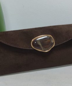 BOLSO DE MANO TEJIDO ANTELINA EN MARRÓN M.ANT-MAR