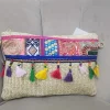 BOLSO RAFIA BEIGE CON FLECOS MULTICOLOR M.RBF2 5 2 30