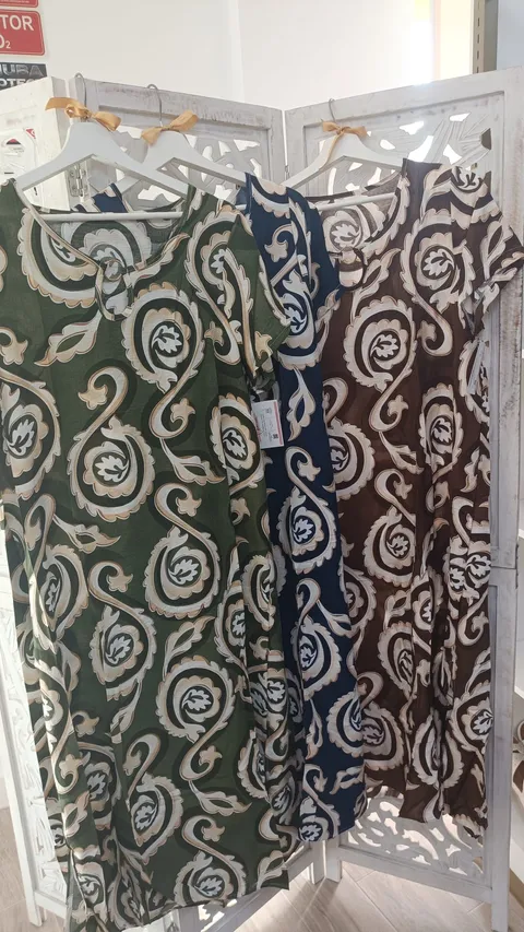 VESTIDO MIDI AZUL MARINO ESTAMPADO PAISLEY M.V-AM 2 2 4