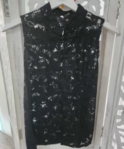 CHALECO SIN MANGAS DE ENCAJE M.07-NEGRO