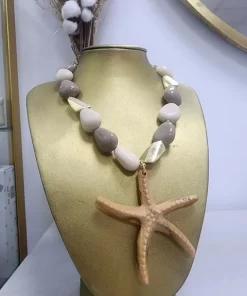 COLLAR CON PIEDRAS Y DETALLE DE ESTRELLA DE MAR M.MAR-879