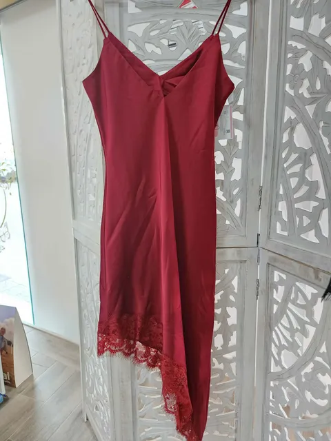 VESTIDO LENCERO DE SATÉN BURDEO M.VL/BUR 3 3 36