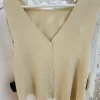 CHAQUETA PUNTO FINO BEIGE SIN MANGAS M.GBI2