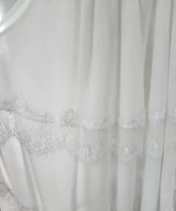 BLUSA BLANCA CON ENCAJE DE PUNTILLA FESTONEADO M.PUN/FES 7 4 9