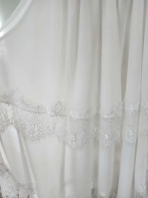 BLUSA BLANCA CON ENCAJE DE PUNTILLA FESTONEADO M.PUN/FES 4 4 9