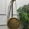 BOLSO BANDOLERA REDONDO DE RAFIA M.BAN-DORADO