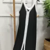 VESTIDO LARGO NEGRO CON BORDES BLANCA M.BLA-98 7 758895529 1776384106831338 1114640445368200934 n