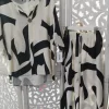CONJUNTO OVERSIDE MUJER 2 PIEZAS M. LKT700 NEGRO Y BLANCO