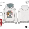 SUDADERA GRIS CON FELPA Y GORRO TOM Y JERRY M. 85214 DISNEY 6 Sudadera Tom y Jerry en gris con capucha y felpa interior, con el gato y el ratón estampados