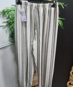 PANTALÓN BOMBACHO ESTAMPADO RAYAS NEGRO M.RAYAS NEGRO