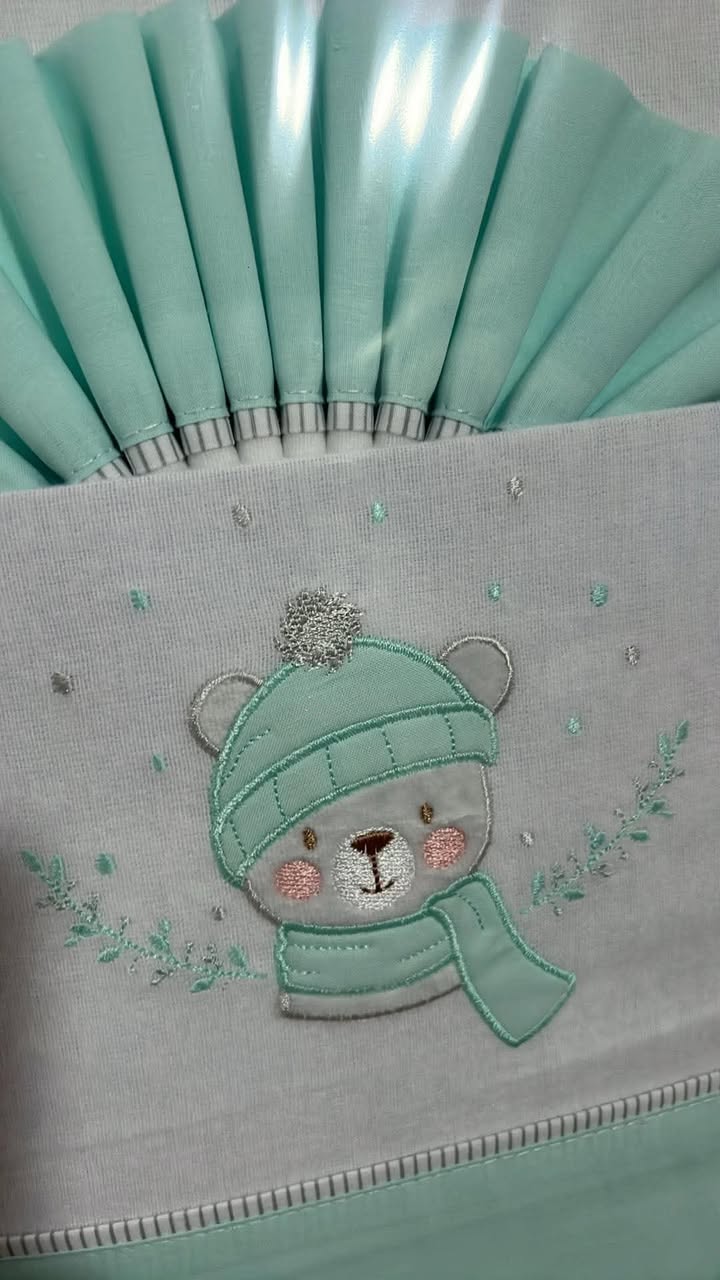 SÁBANAS CUNA FRANELA M. 802 oso invernal VERDE AGUA PINOCHO 3 766861380 1771881297170835 6006053863607739570 n