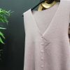 CHAQUETA PUNTO FINO ROSA SIN MANGAS M.GRS2